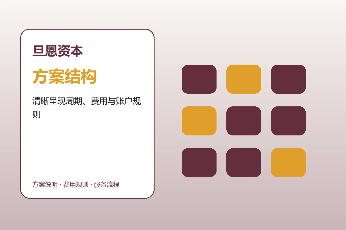 旦恩资本方案条件与服务结构示意